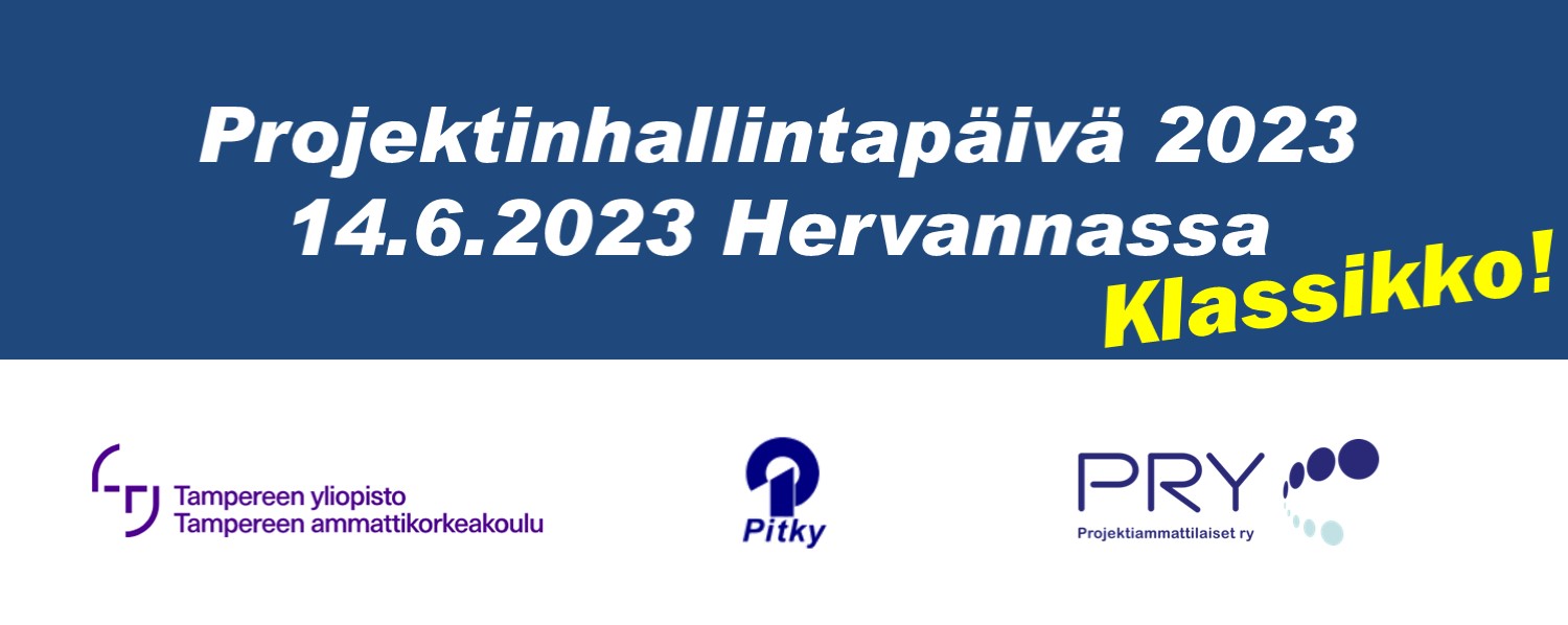 Tapahtuman bannerikuva, jossa yliopiston, Pitkyn ja PRY:n logot